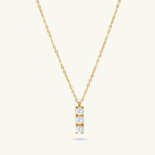 Triple Row Barrel Necklace