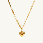 Crystal Heart Double Layered Necklace