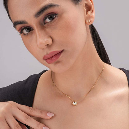 Open Heart Charm Necklace