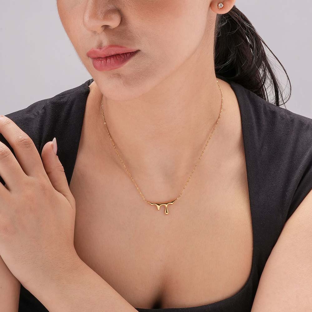 Branch Design Gold Pendant Necklace