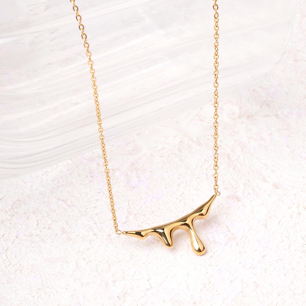 Branch Design Gold Pendant Necklace