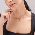 Bold Initial "A" Pendant Necklace