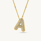 Bold Initial "A" Pendant Necklace