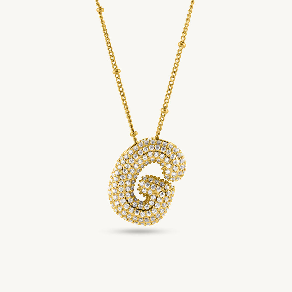 Bold Initial "G" Pedant Necklace