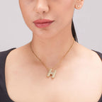 Bold Initial "H" Pendant Necklace