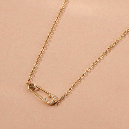 Cute Safety Pin Necklace