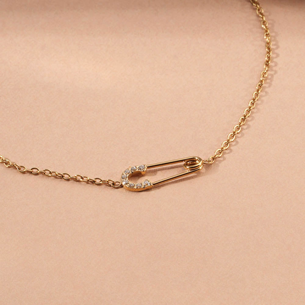 Cute Safety Pin Necklace