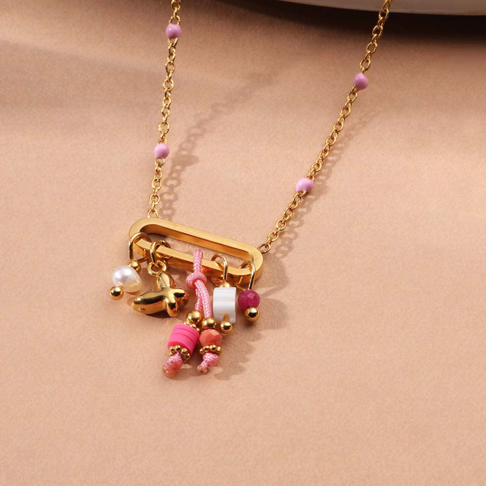 Dangle Charm Link Necklace