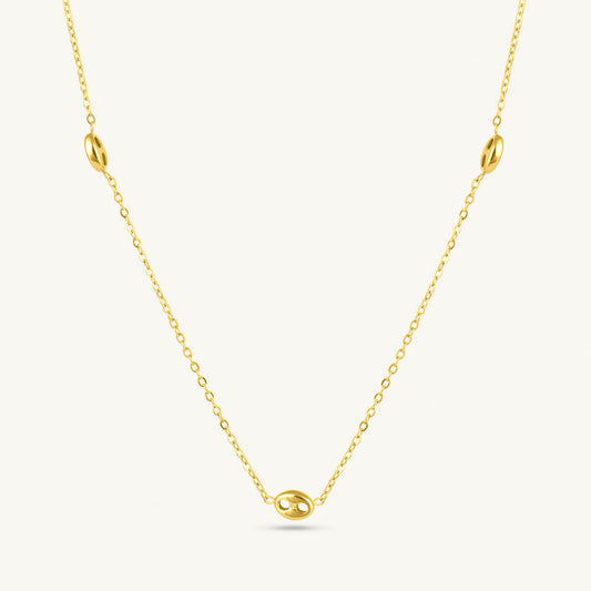 Tiny Orb Station Chain Necklace