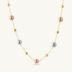 Beaded Dot Station Necklace