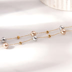 Beaded Dot Station Necklace