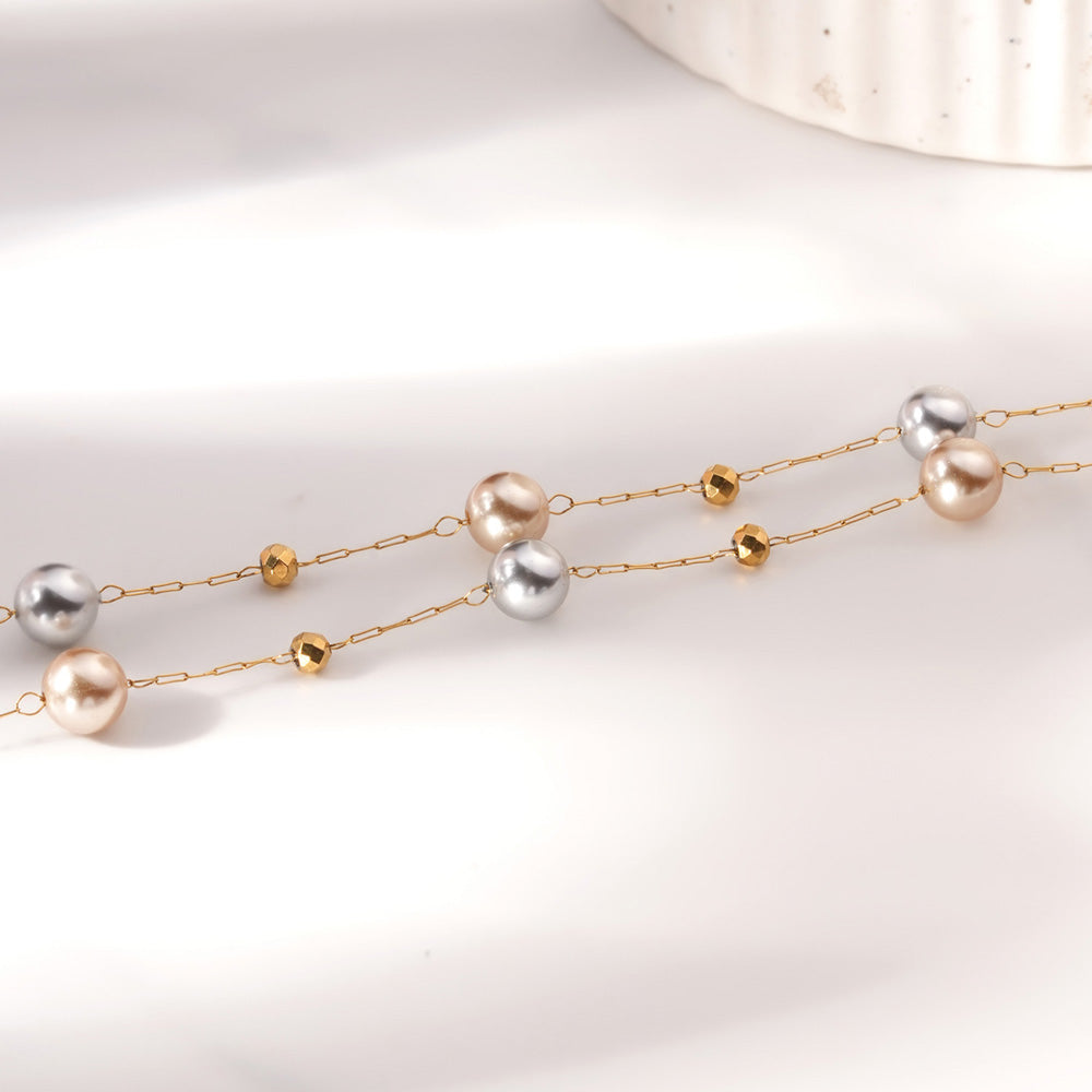 Beaded Dot Station Necklace