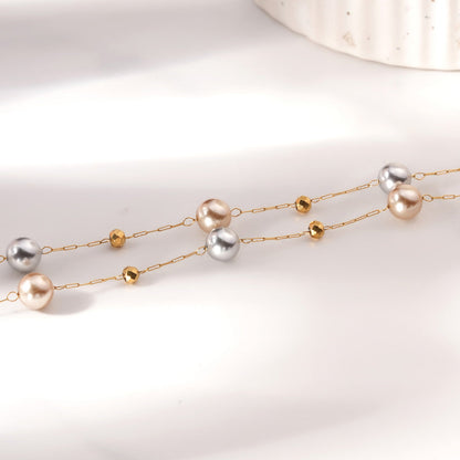 Beaded Dot Station Necklace