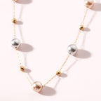 Beaded Dot Station Necklace