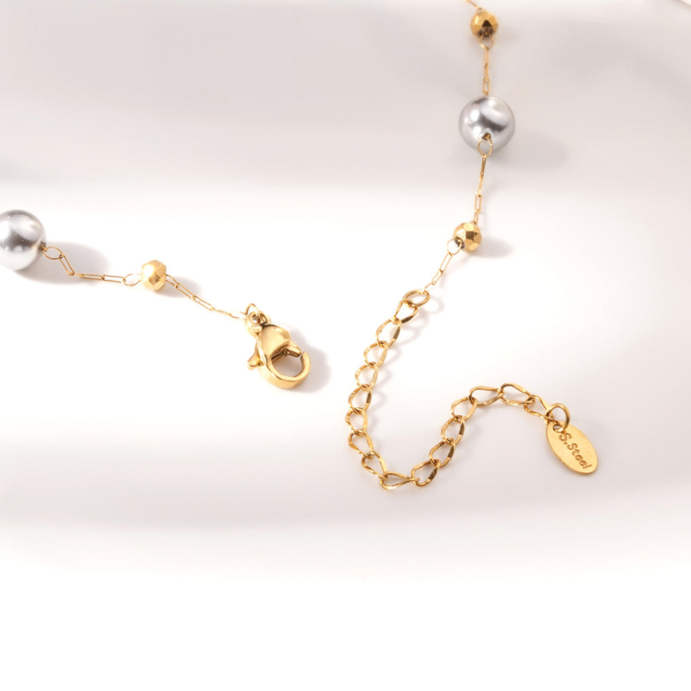 Beaded Dot Station Necklace