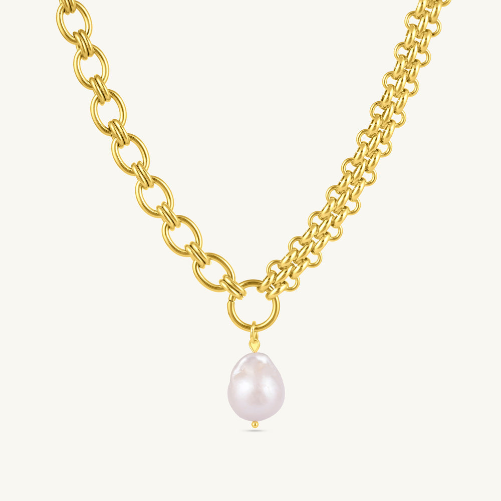 Chunky Pearl Drop Necklace