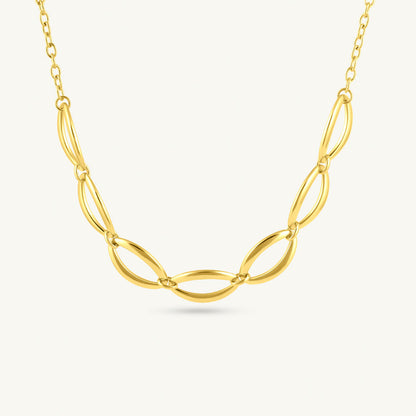 Sculptural Oval Statement Necklace