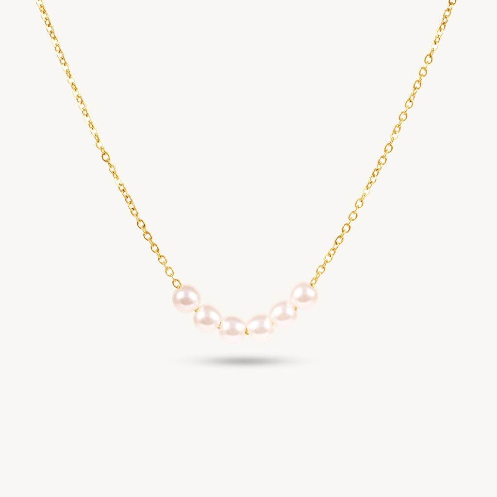 Clustered Pearl Drop Necklace