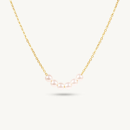 Clustered Pearl Drop Necklace