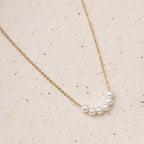 Clustered Pearl Drop Necklace