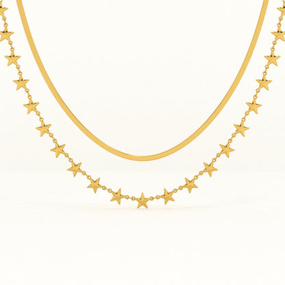 Star Grid Layer Necklace