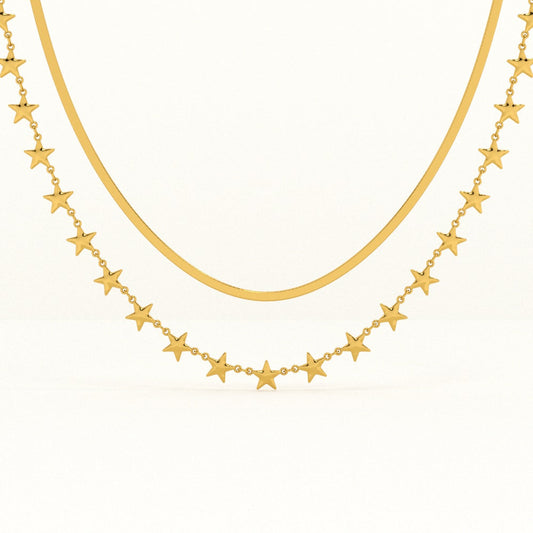 Star Grid Layer Necklace