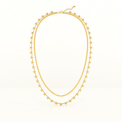 Star Grid Layer Necklace