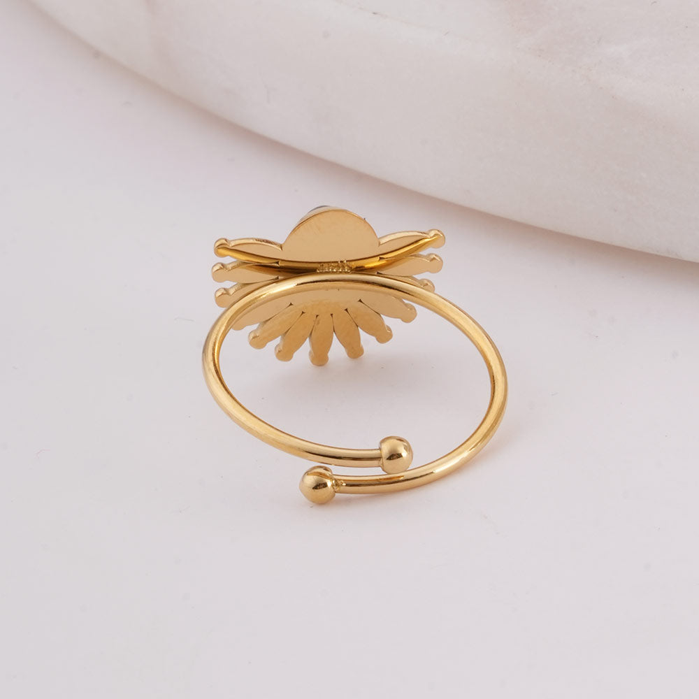 Blue Stone Sunburst Ring