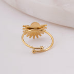 Blue Stone Sunburst Ring