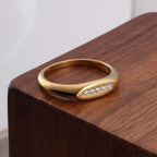 Elegant Gold Minimalist Diamond Ring