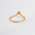 Delicate Vee Pearl Ring