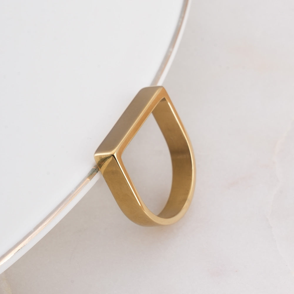 Classic Gold Bar Ring