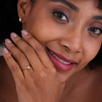 Delicate Vee Pearl Ring