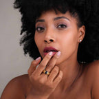 Black Stone Snake Ring