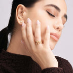 Double Gold Orbs Open Band