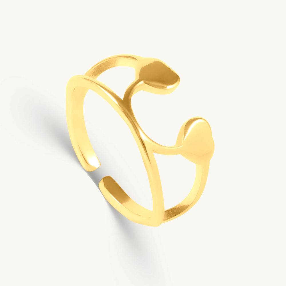 Curved Cutout Design Ring