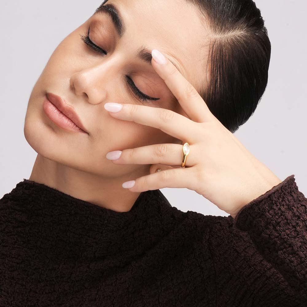 Crystal Gaze Marquise Solitaire Ring