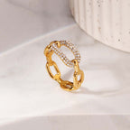 Dazzling Link Band Ring