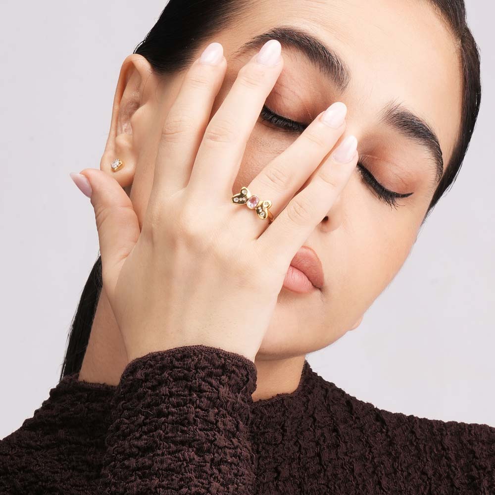 Butterfly Glitterwing Charm Ring