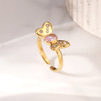 Butterfly Glitterwing Charm Ring