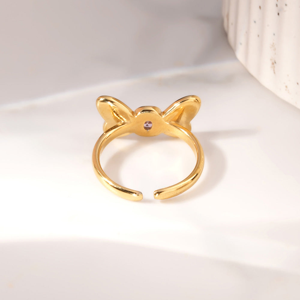 Butterfly Glitterwing Charm Ring