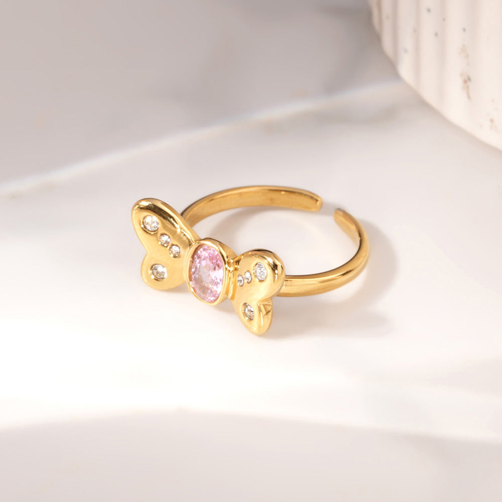 Butterfly Glitterwing Charm Ring