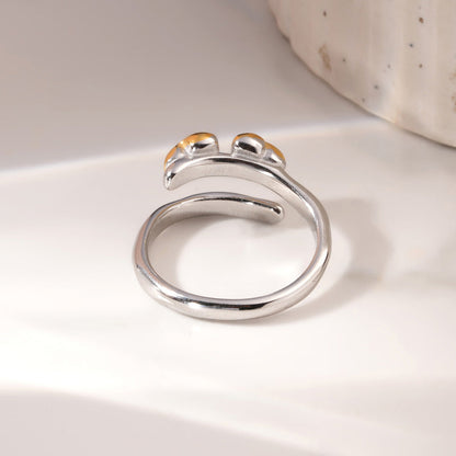 Twin Heartbud Wrap Ring
