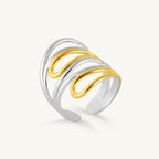 Dual Tone Flow Wrap Ring