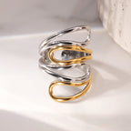 Dual Tone Flow Wrap Ring