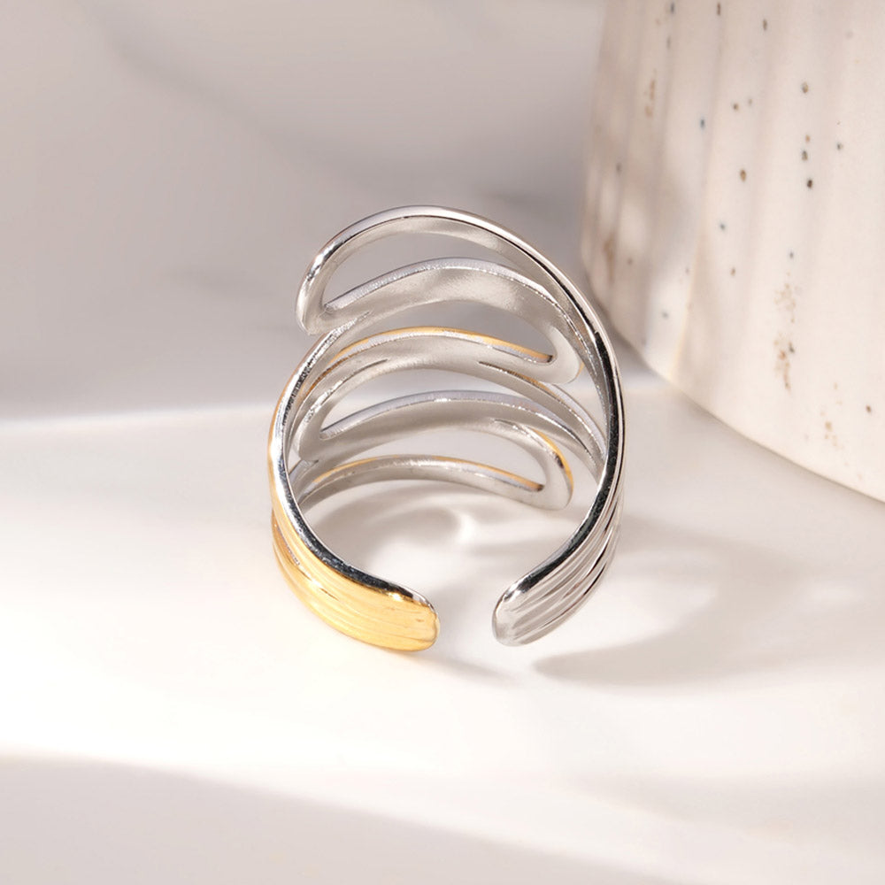 Dual Tone Flow Wrap Ring