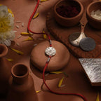 Cosmic Code 0.01 Carat Lab-Grown Diamond 999 Silver Coin Rakhi