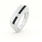 Duality 925 Silver Unisex Band Ring