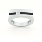 Duality 925 Silver Unisex Band Ring
