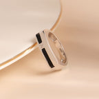 Duality 925 Silver Unisex Band Ring